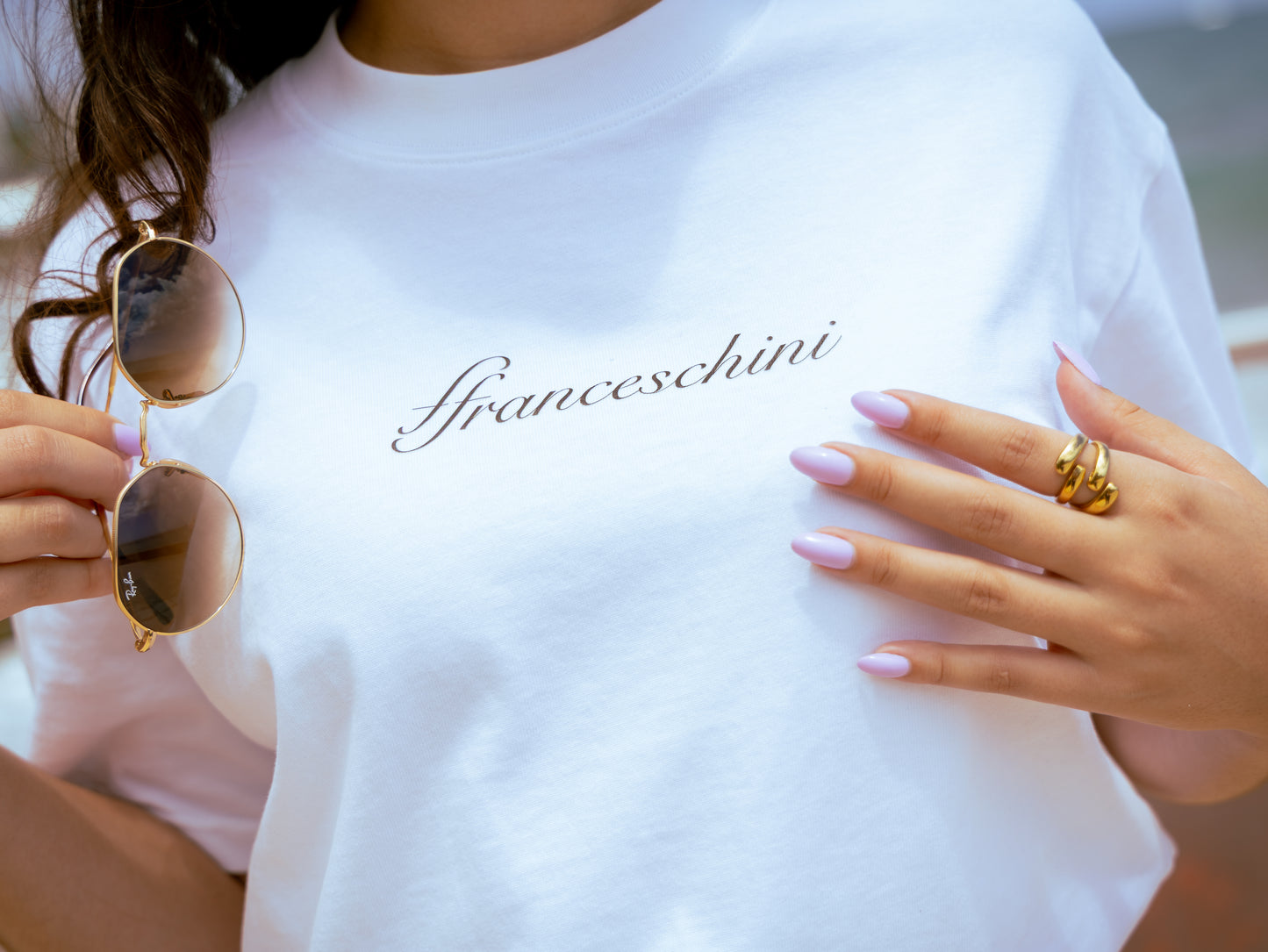 Franceschini t shirt semi oversize - color white